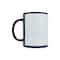 15oz. Black with White Patch Sublimation Mug by Make Market®